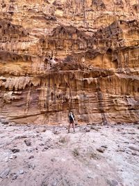 Low angle view of rock formations