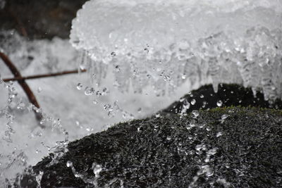 Close-up of wet sand