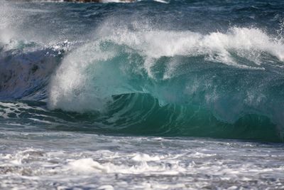 Water splashing in sea