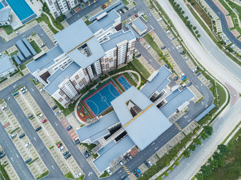 High angle view of cityscape
