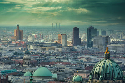 Aerial view of buildings in city