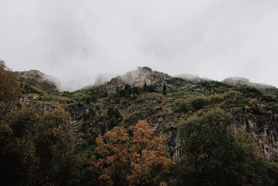 Scenic view of rocky mountains against sky