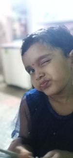 Close-up portrait of cute boy