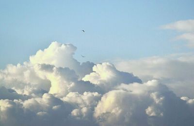 Low angle view of cloudy sky