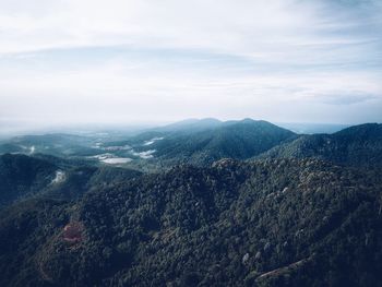 Aerial view of landscape against sky