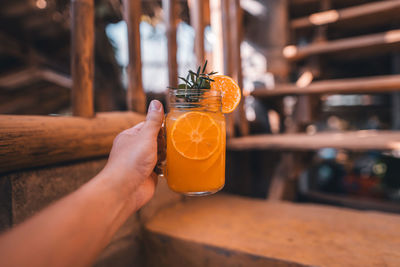 Close-up of drink on table