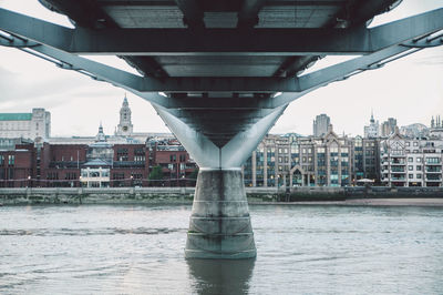 Bridge over river in city