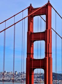 View of suspension bridge