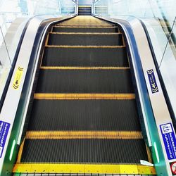 Low angle view of escalator