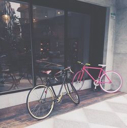 Cars parked in front of building