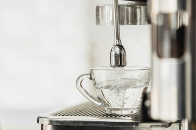 Close-up of coffee in glass