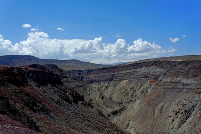 View of landscape against cloudy sky