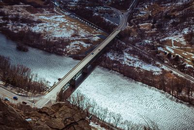 High angle view of water