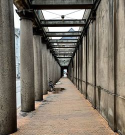 Empty alley amidst buildings