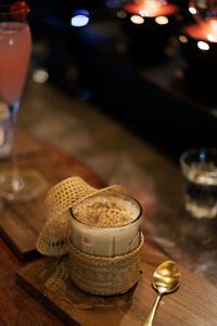 Close-up of food on table