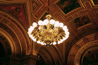 Low angle view of ceiling of building