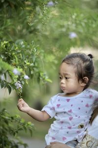 Portrait of cute baby girl