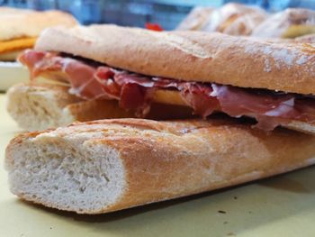 Close-up of bread on plate