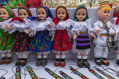 Group of people at market stall