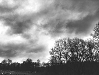 Low angle view of cloudy sky