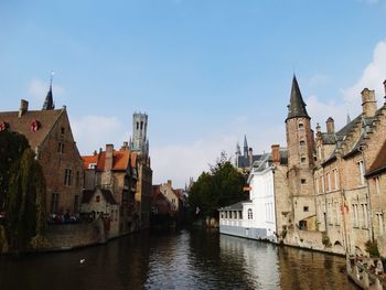 View of canal in old town