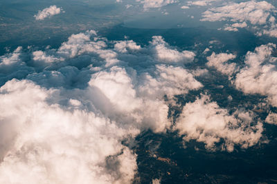 High angle view of clouds in sky