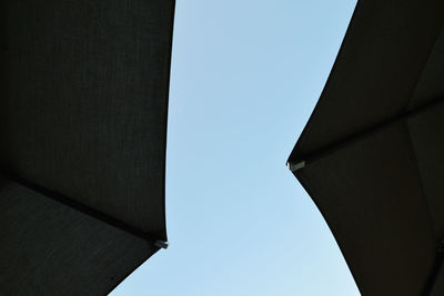 Low angle view of building against clear sky