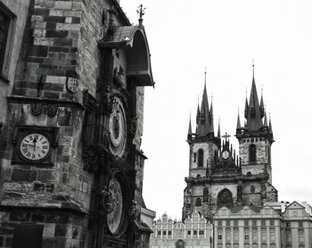 Low angle view of clock tower