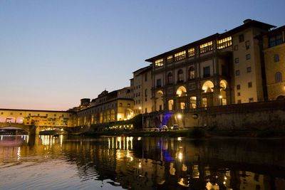 Reflection of buildings in water