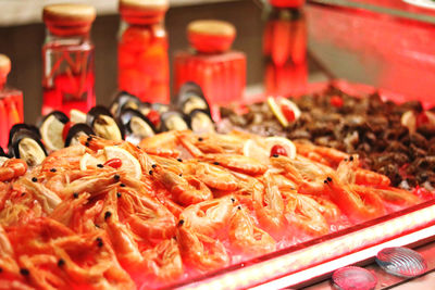 Close-up of seafood