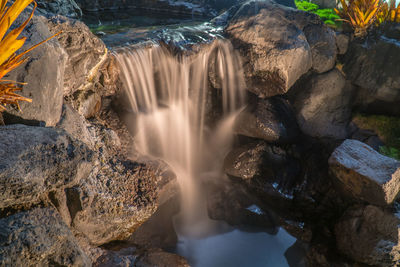 Close-up of waterfall