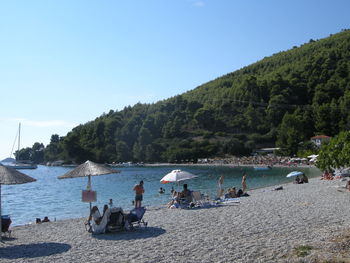 View of boats in sea