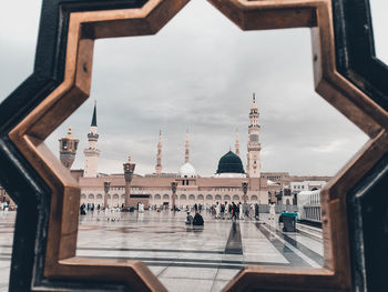 View of al-masjid an-nabawi seen through gate