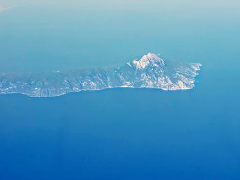 High angle view of sea against sky
