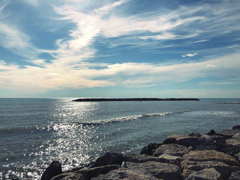 Scenic view of sea against sky