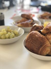 Close-up of food in plate on table