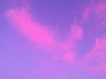 Low angle view of pink clouds in sky