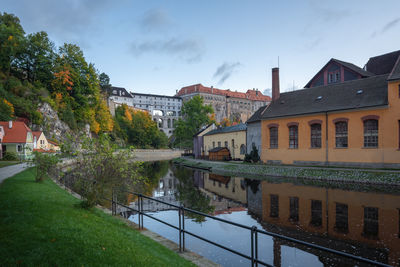 Buildings in city against sky