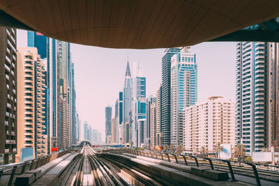 View of modern buildings in city