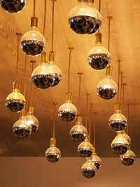 Low angle view of illuminated lanterns