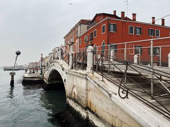 Bridge over river in city