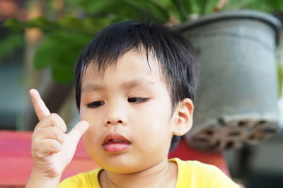 Portrait of cute boy