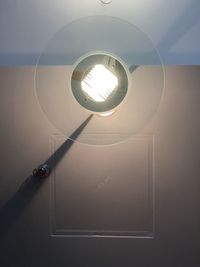 Low angle view of lamp