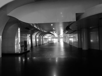 Empty corridor in modern building