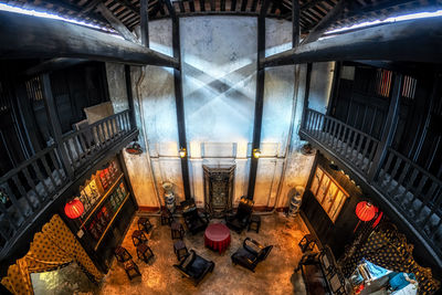 Low angle view of ceiling