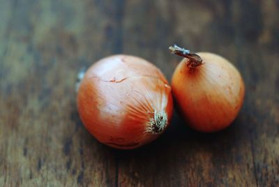 Close-up of orange on table