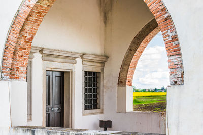 Entrance of historic building