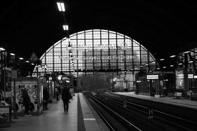 Blurred motion of train at railroad station