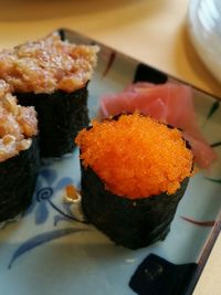 Close-up of served food