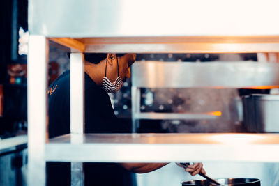 Chef working at restaurant